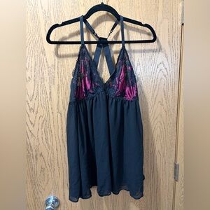 Torrid Black and Pink Lace Lingerie